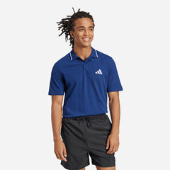 Áo Thun Nam Adidas Essentials Small Logo Piqué - Xanh Dương - Supersports Vietnam