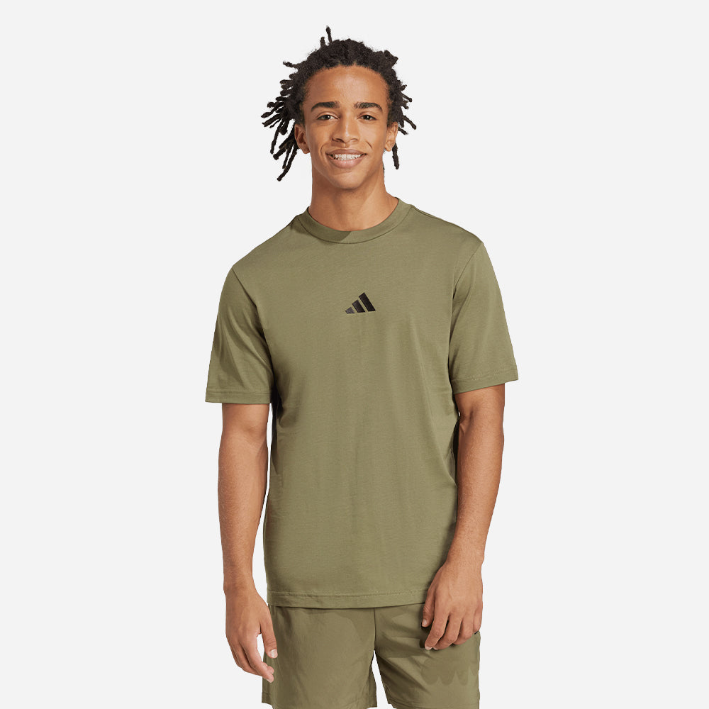 Áo Thun Nam Adidas Essentials Small Logo Single Jersey - Nâu - Supersports Vietnam
