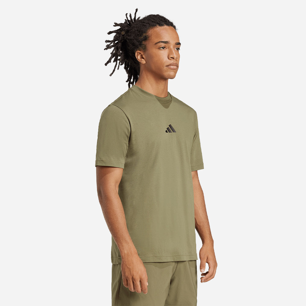 Áo Thun Nam Adidas Essentials Small Logo Single Jersey - Nâu - Supersports Vietnam