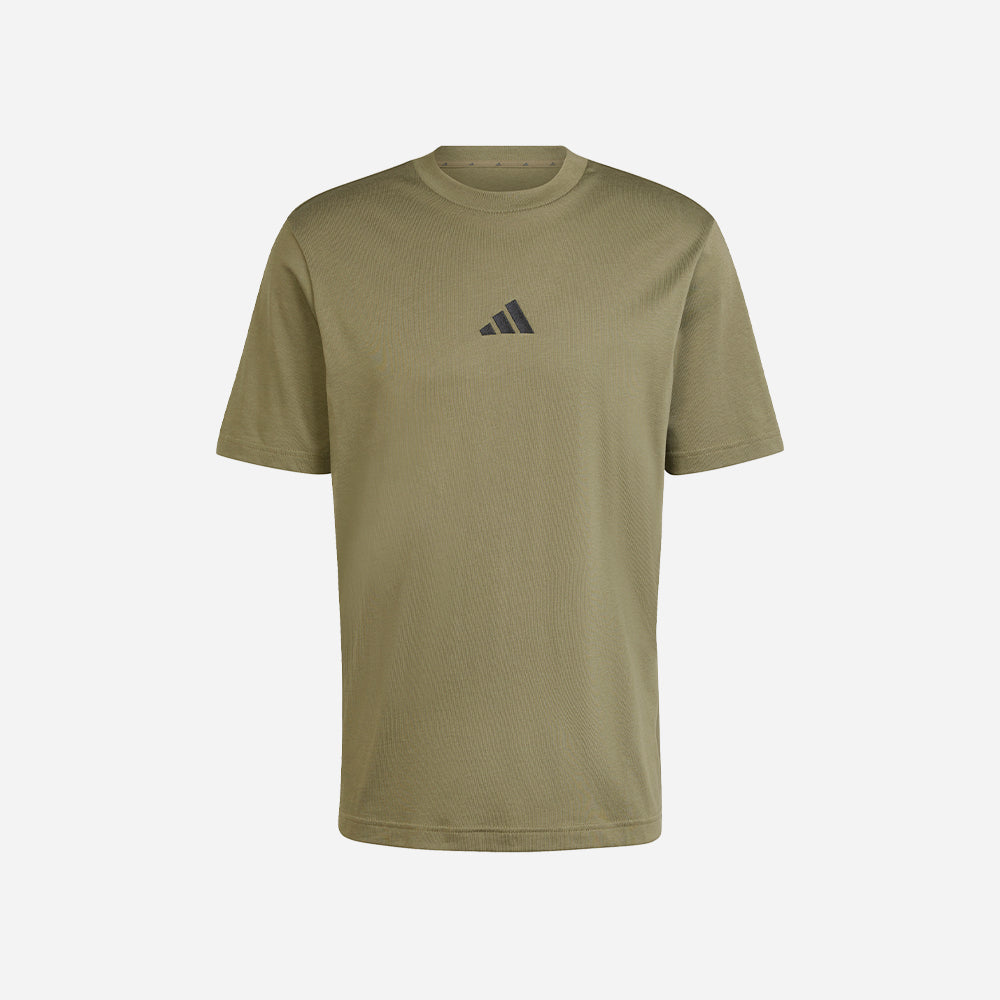 Áo Thun Nam Adidas Essentials Small Logo Single Jersey - Nâu - Supersports Vietnam