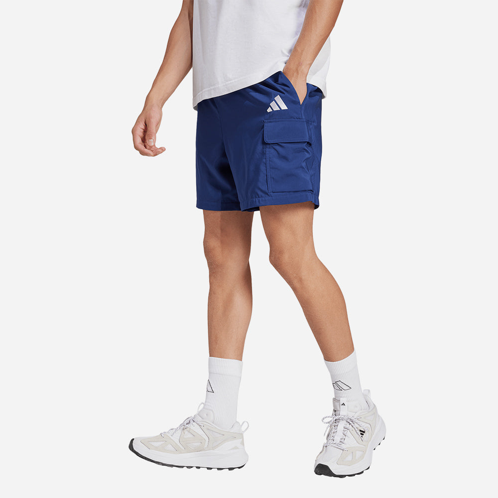 Quần Ngắn Thời Trang Nam Adidas Essentials Small Logo Cargo Chelsea - Xanh Dương