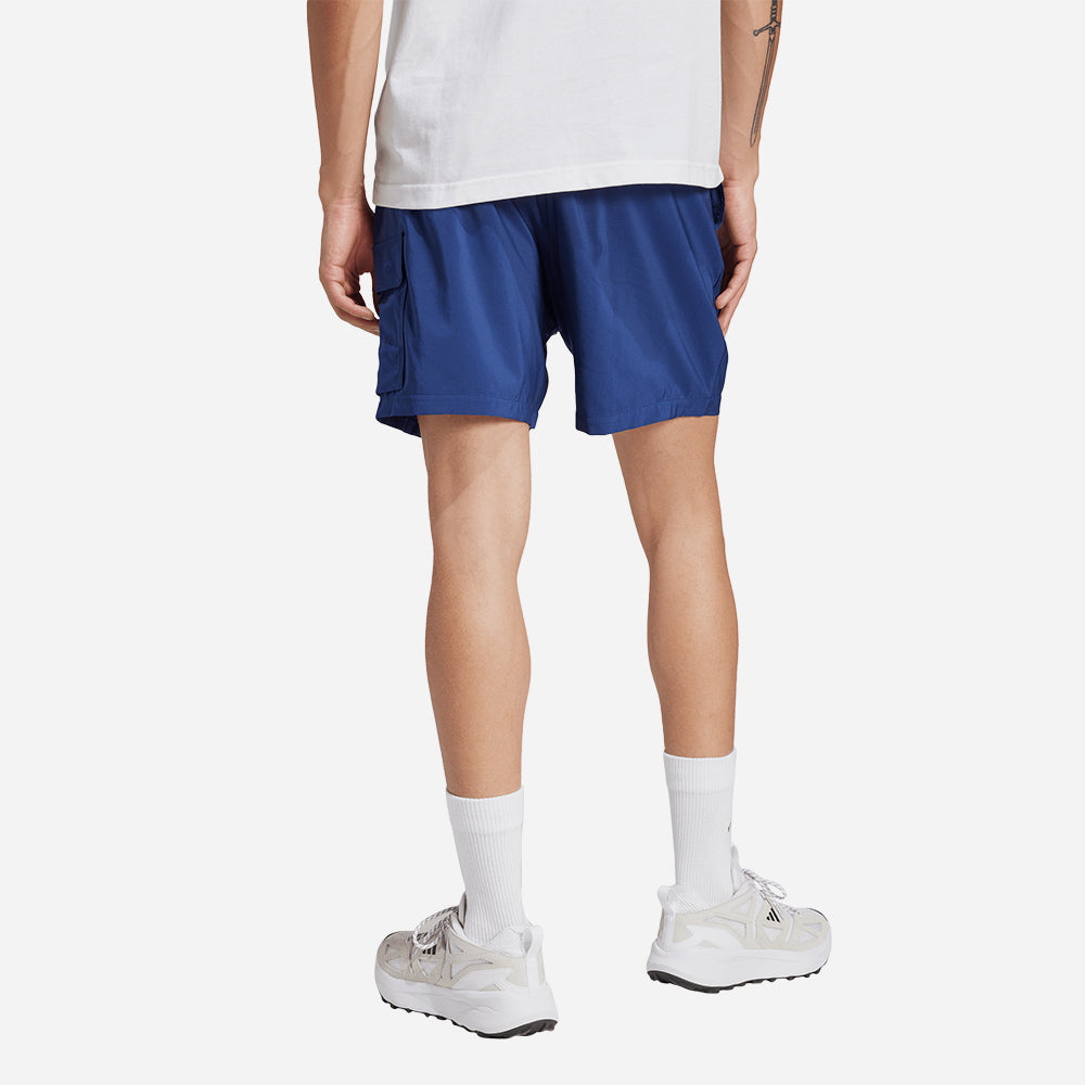 Quần Ngắn Thời Trang Nam Adidas Essentials Small Logo Cargo Chelsea - Xanh Dương - Supersports Vietnam
