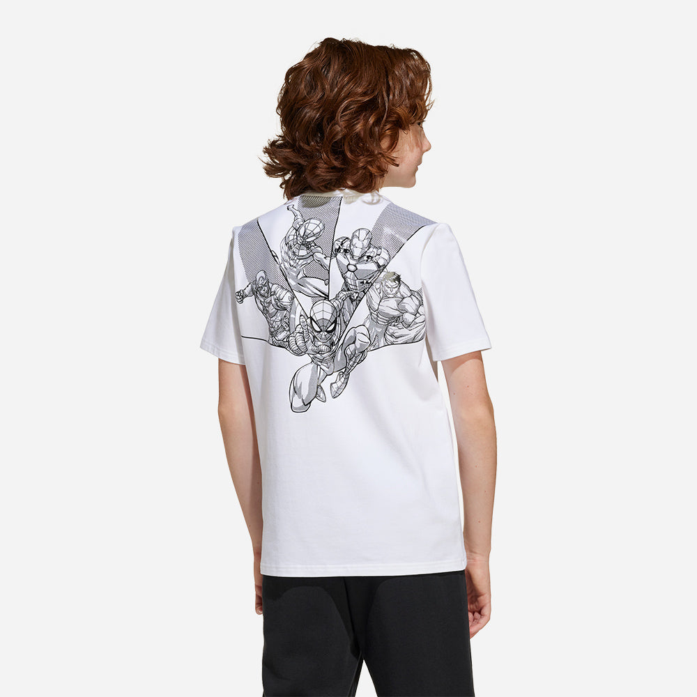 Áo Thun Trẻ Em Adidas Marvel Ms Gfx - Trắng - Supersports Vietnam