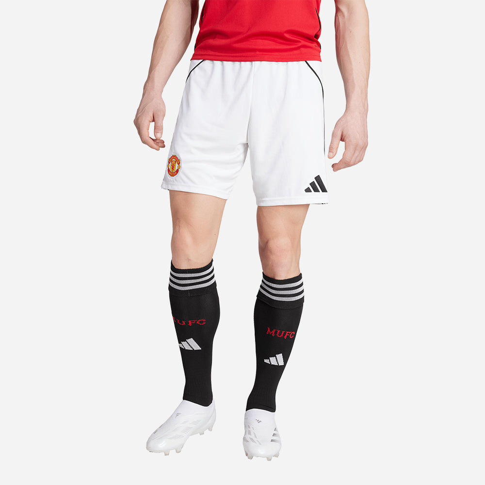 Quần Ngắn Thể Thao Nam Adidas Manchester United Sân Nhà 25/26 - Trắng - Supersports Vietnam