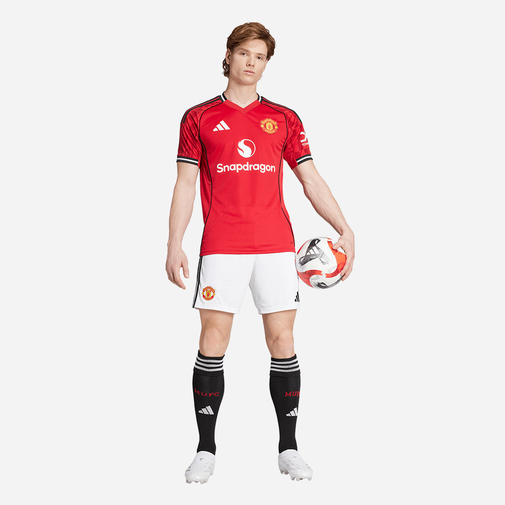 Quần Ngắn Thể Thao Nam Adidas Manchester United Sân Nhà 25/26 - Trắng - Supersports Vietnam