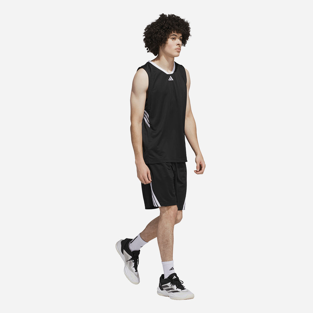Áo Ba Lỗ Nam Adidas 3-Stripes Basketball Legends - Đen - Supersports Vietnam