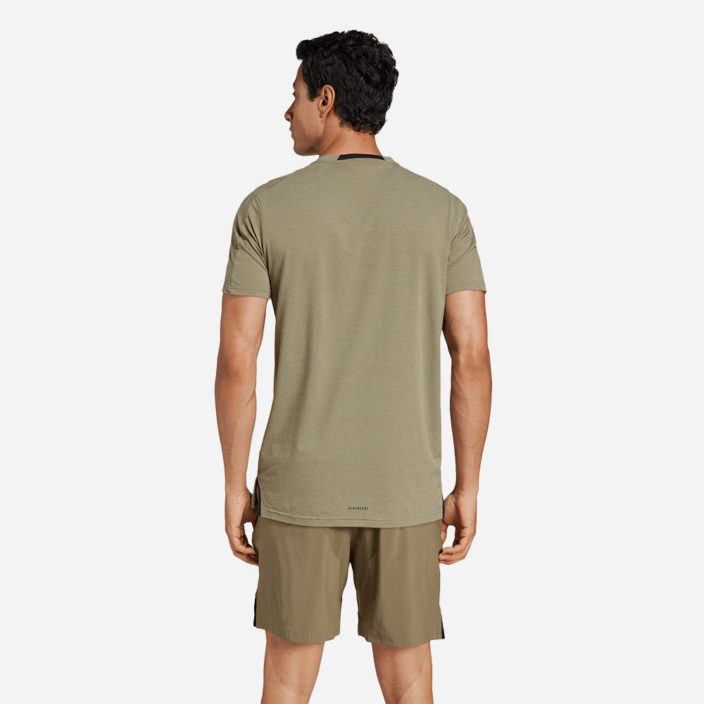 Áo Thun Nam Adidas Designed For Training Workout - Xanh Quân Đội - Supersports Vietnam
