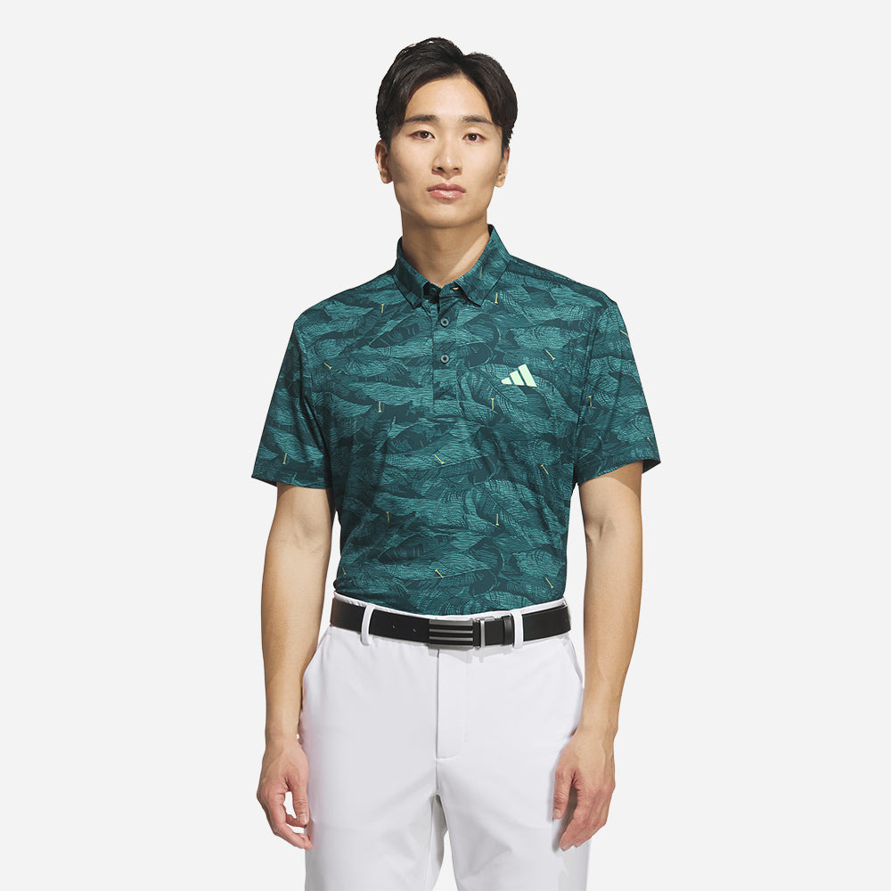 Áo Polo Golf Nam Adidas Ultimate365 Graphic Allover Print - Xanh Dương
