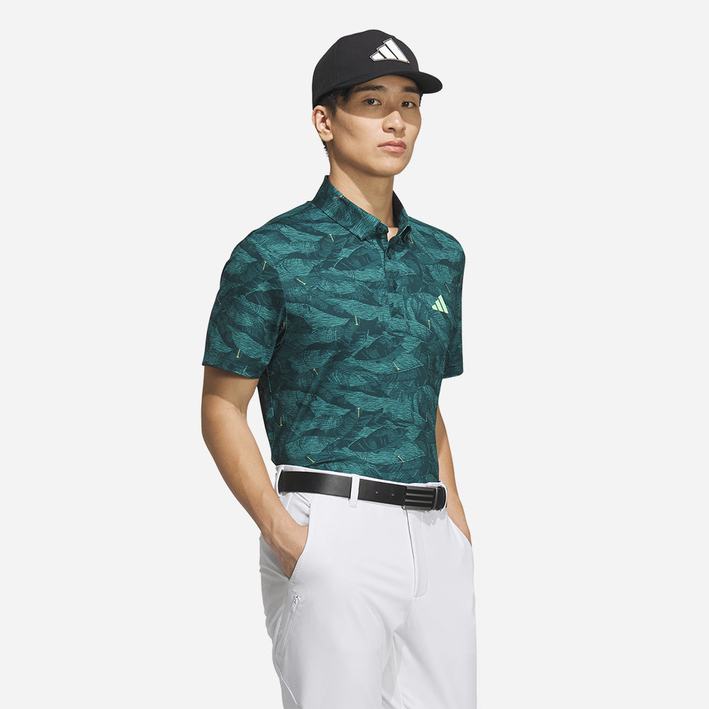 Áo Polo Golf Nam Adidas Ultimate365 Graphic Allover Print - Xanh Dương
