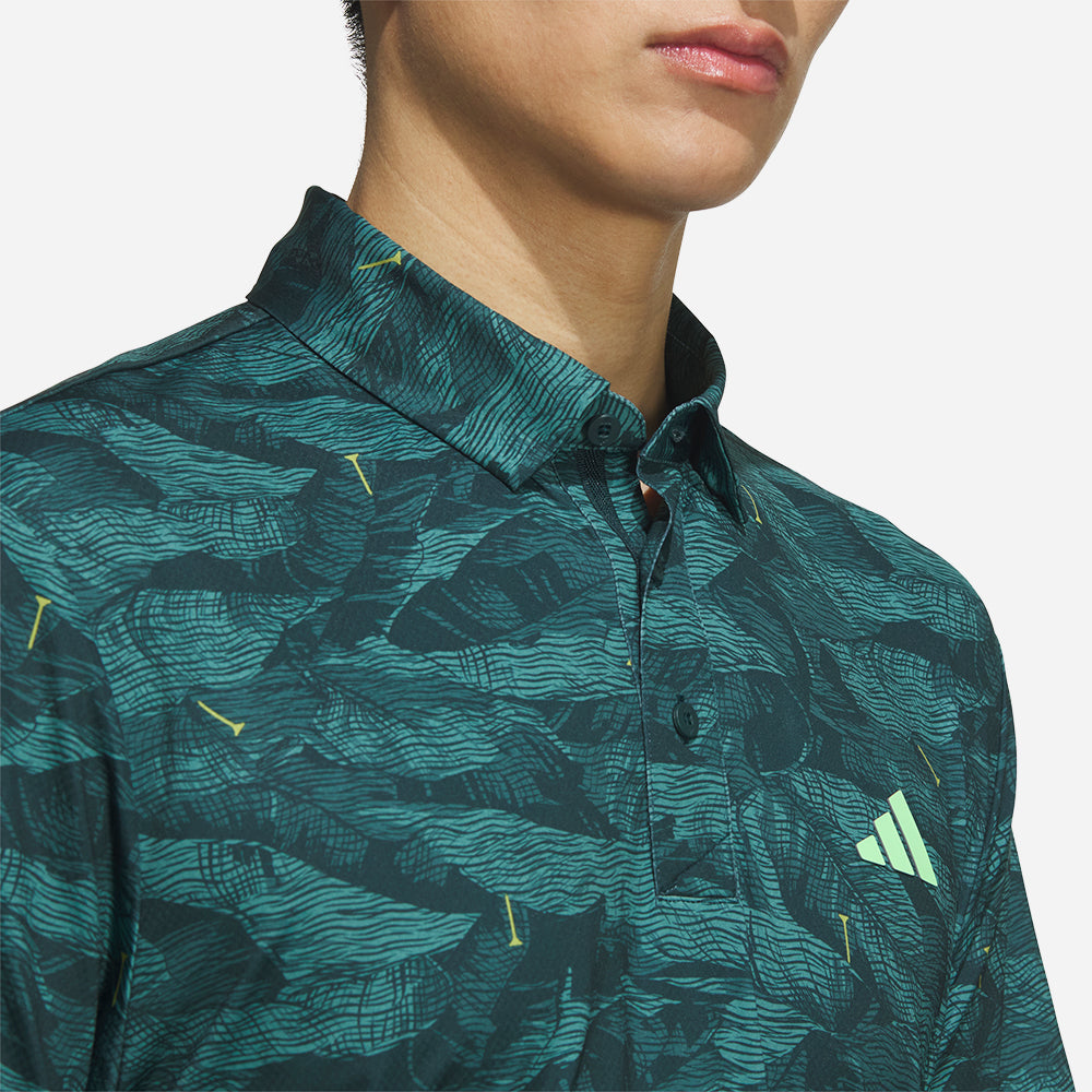 Áo Polo Golf Nam Adidas Ultimate365 Graphic Allover Print - Xanh Dương
