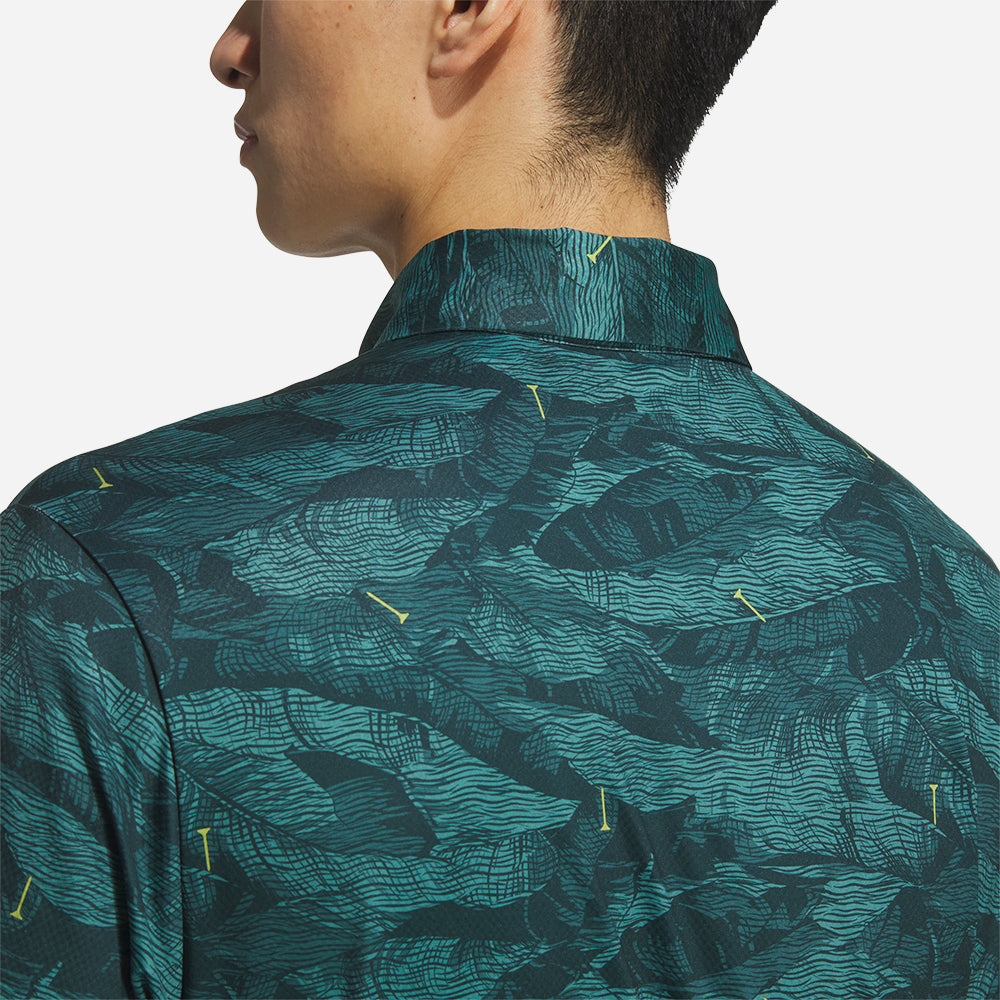 Áo Polo Golf Nam Adidas Ultimate365 Graphic Allover Print - Xanh Dương