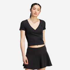 Áo Crop-Top Nữ Adidas Seasonal Essentials 3-Stripes - Đen