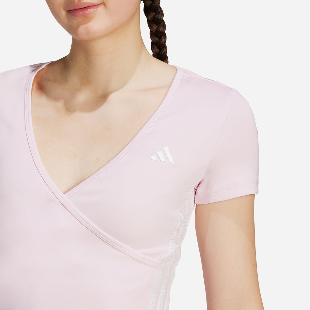 Áo Thun Nữ Adidas Seasonal Essentials 3-Stripes Crop - Hồng - Supersports Vietnam