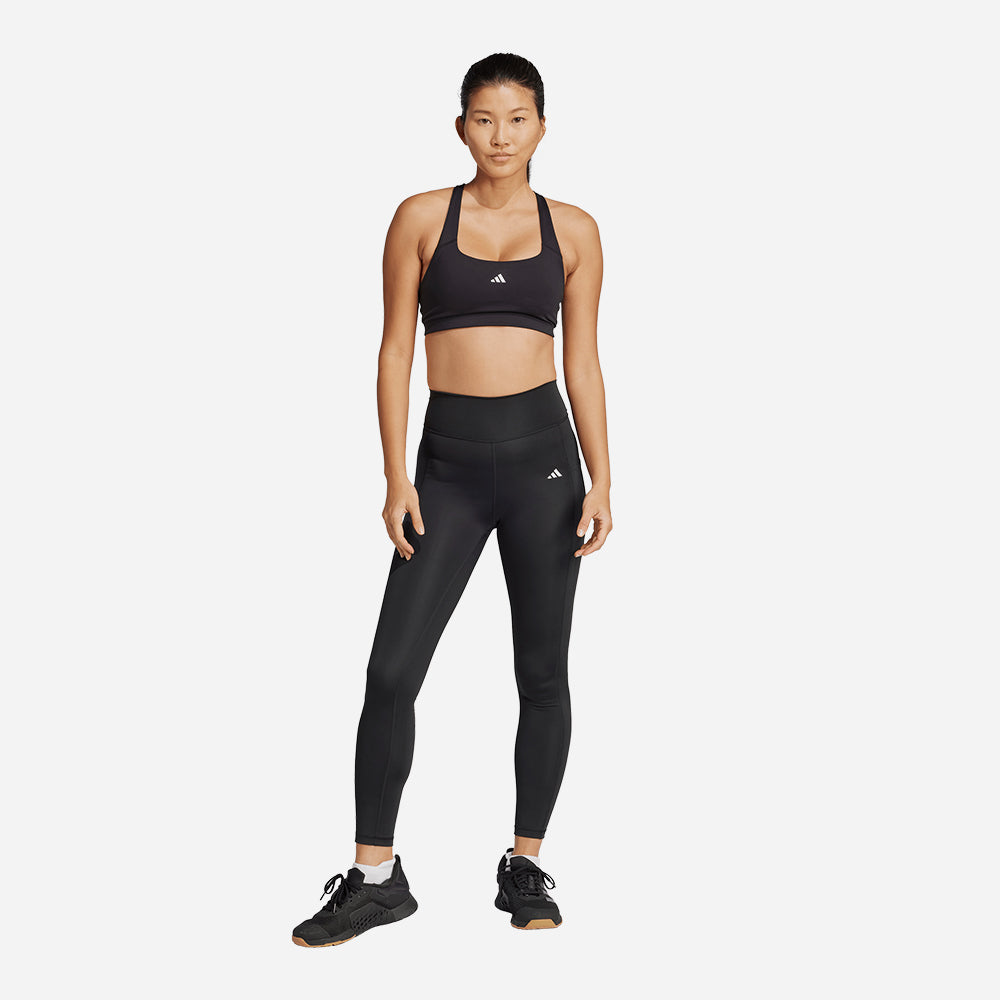 Quần Bó Thể Thao Nữ Adidas Optime Stash 7/8 - Đen - Supersports Vietnam