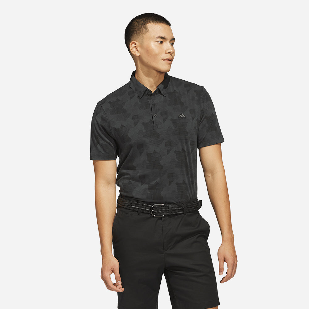 Áo Polo Golf Nam Adidas Go-To Printed - Đen