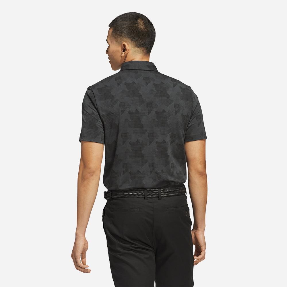Áo Polo Golf Nam Adidas Go-To Printed - Đen