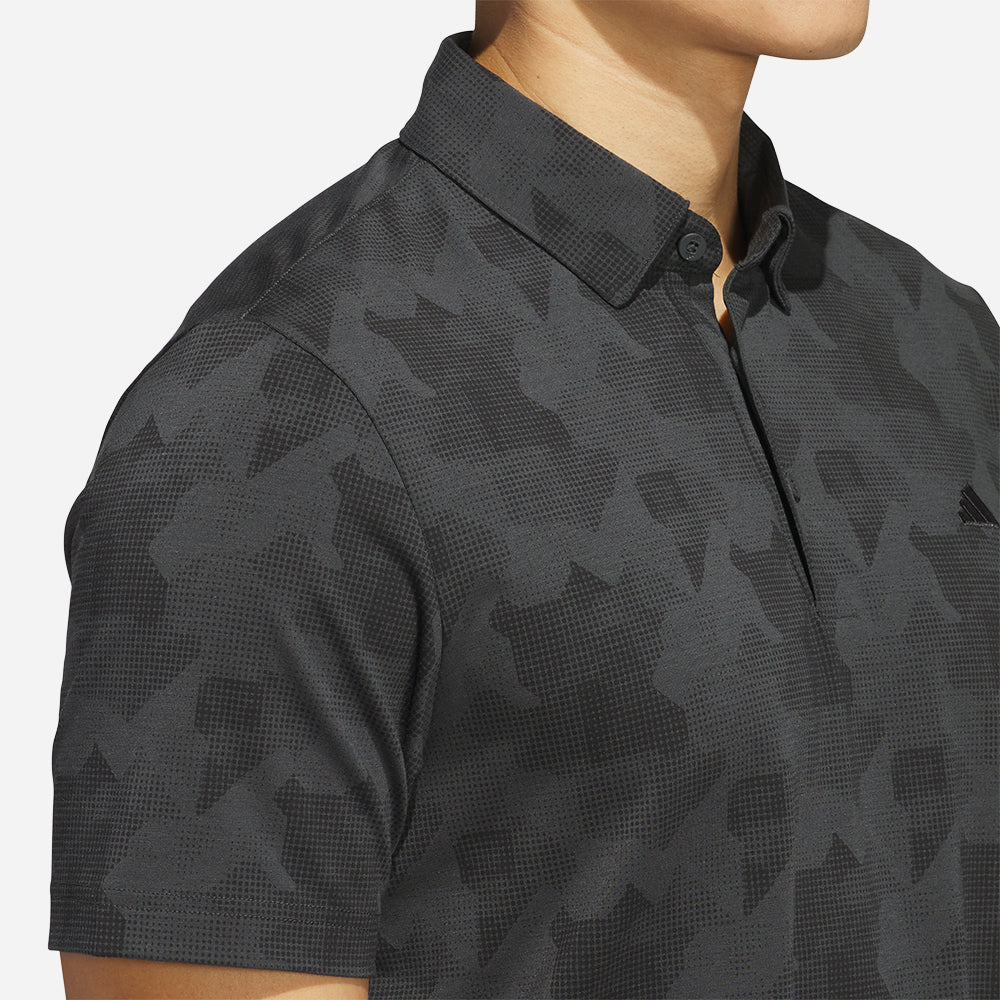 Áo Polo Golf Nam Adidas Go-To Printed - Đen