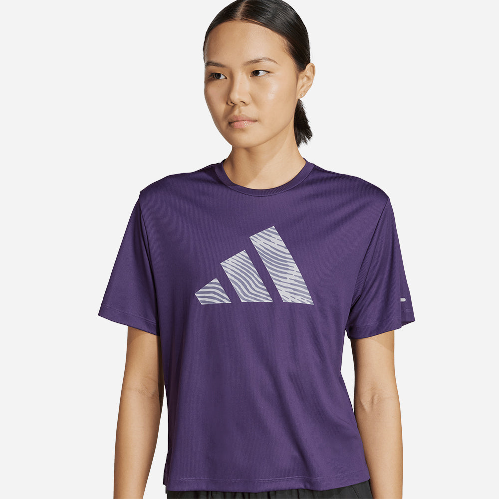 Áo Thun Nữ Adidas Adi365 Running Essentials Brand Love - Tím - Supersports Vietnam
