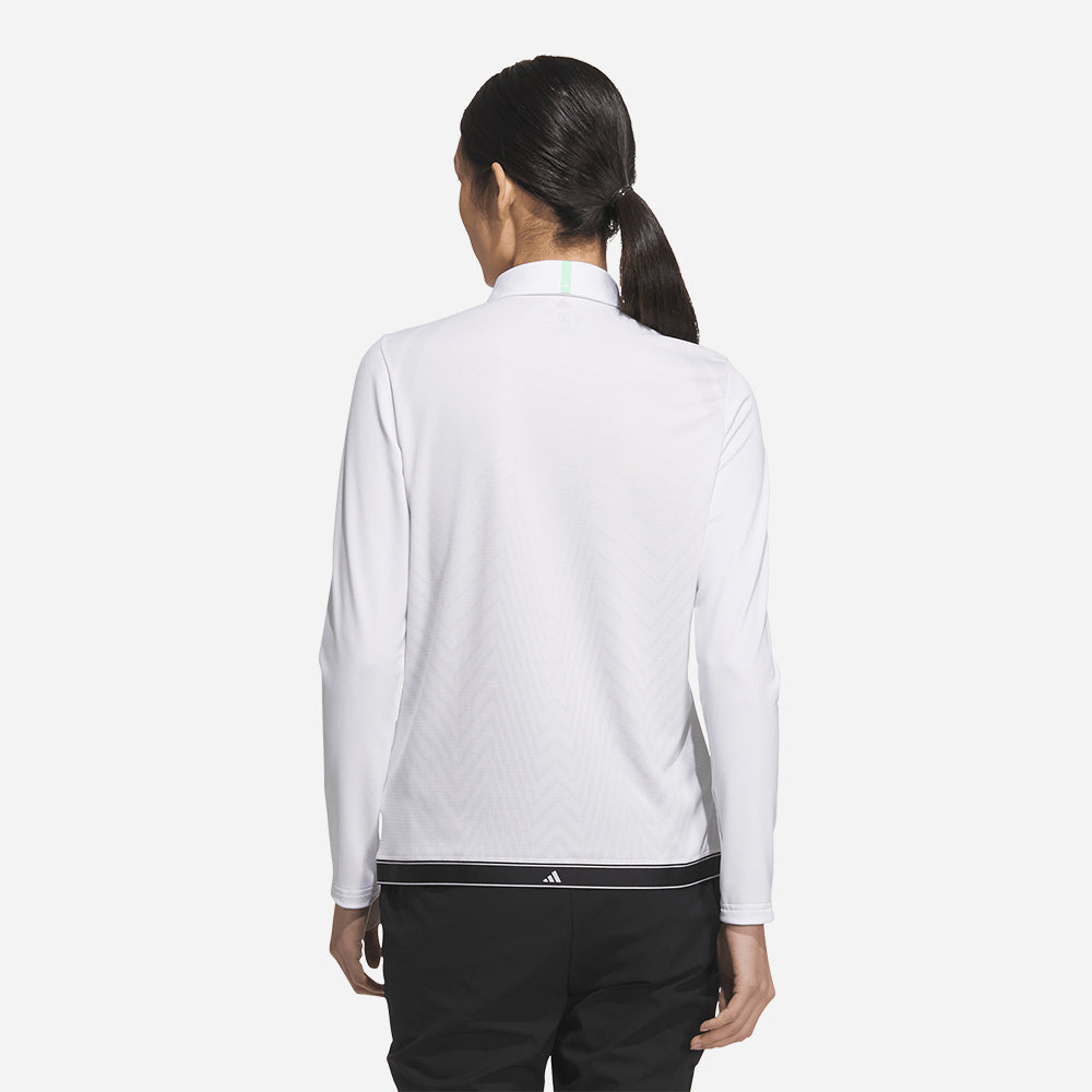 Áo Polo Golf Nữ Adidas Ultimate365 Jacquard Long Sleeve - Trắng - Supersports Vietnam