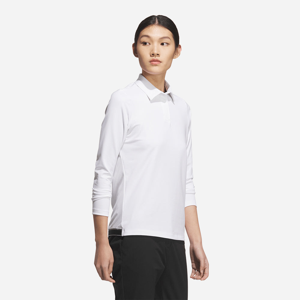 Áo Polo Golf Nữ Adidas Ultimate365 Jacquard Long Sleeve - Trắng - Supersports Vietnam
