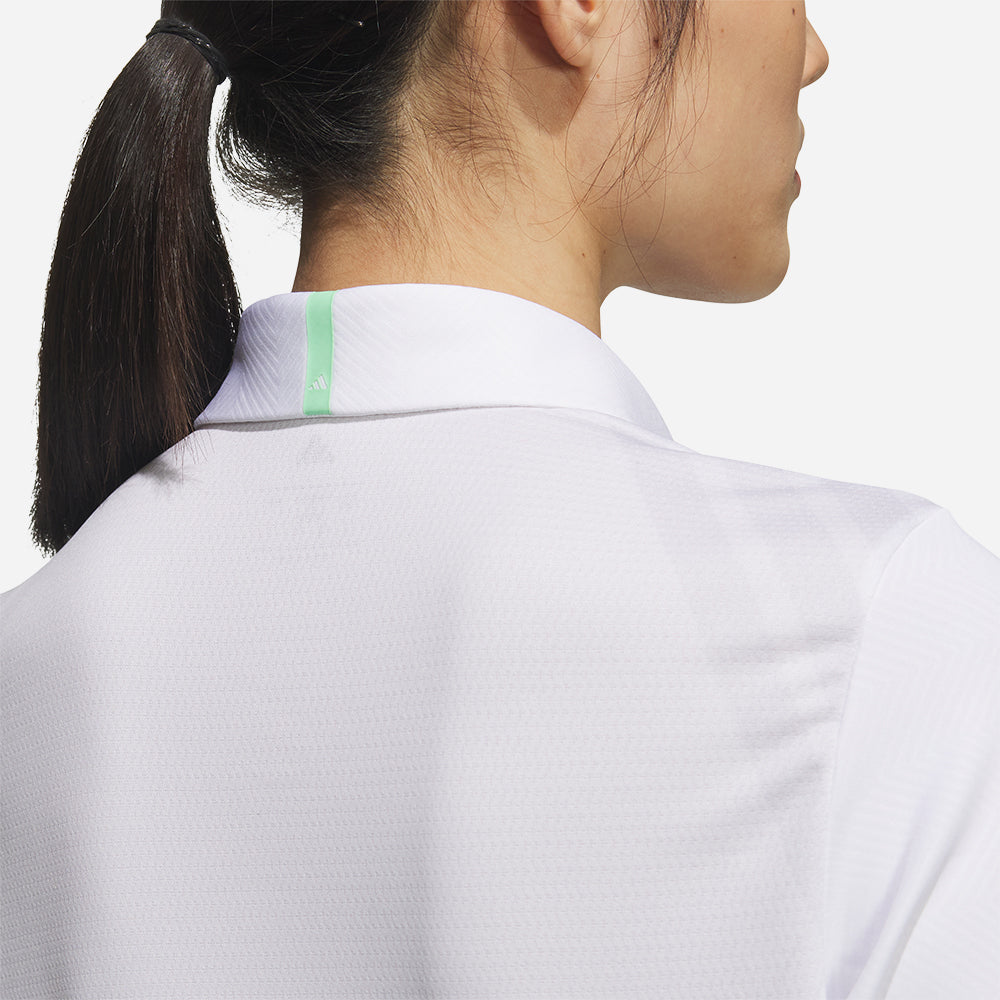 Áo Polo Golf Nữ Adidas Ultimate365 Jacquard Long Sleeve - Trắng - Supersports Vietnam