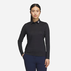 Áo Polo Nữ Adidas Jacquard Long Sleeve - Đen