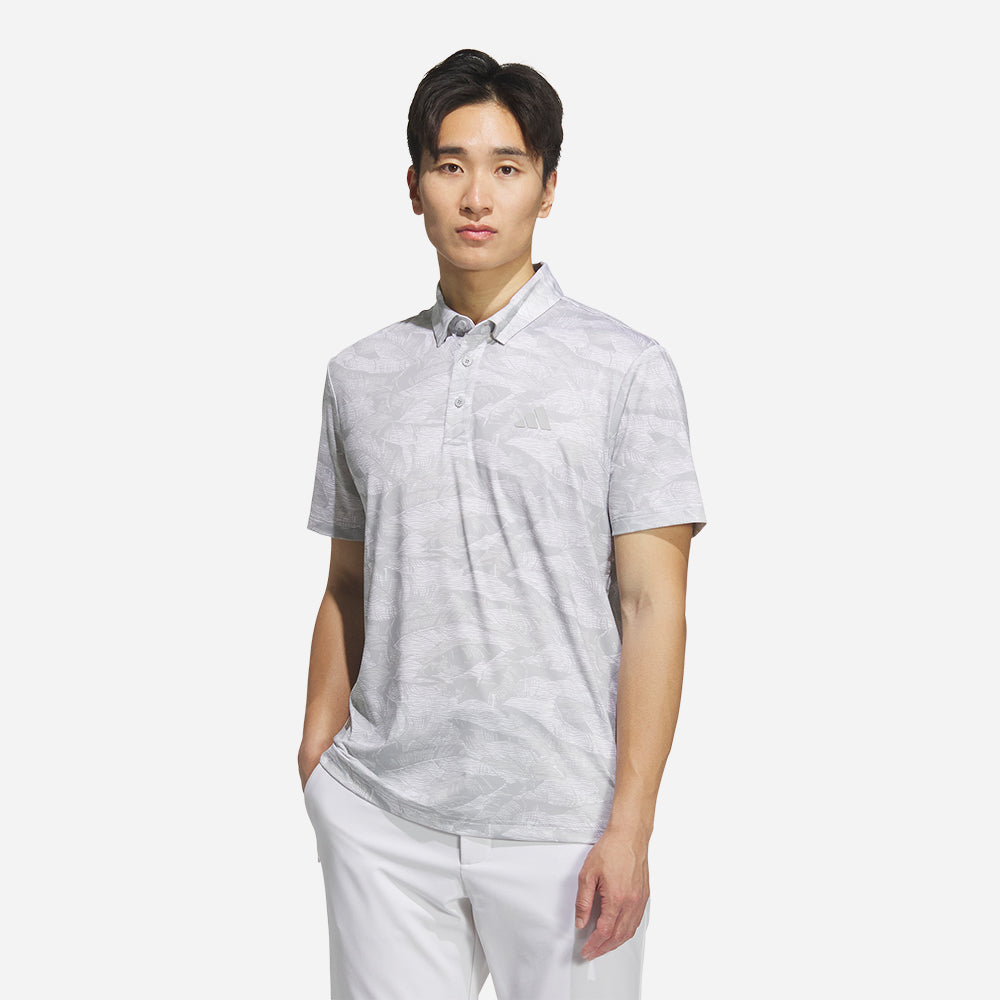 Áo Polo Golf Nam Adidas Ultimate365 Graphic Allover Print - Xám