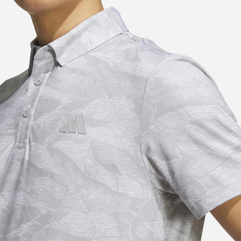 Áo Polo Golf Nam Adidas Ultimate365 Graphic Allover Print - Xám