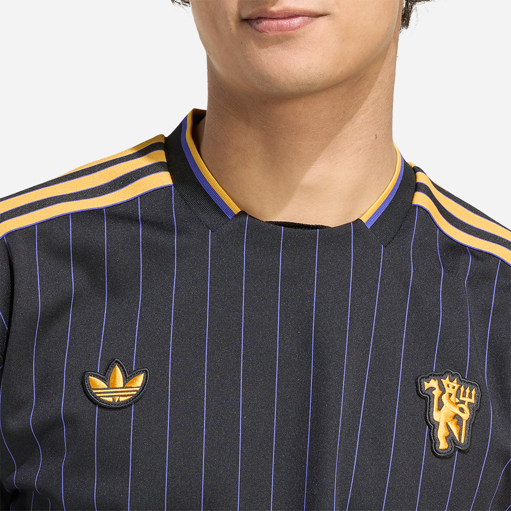 Áo Đá Bóng Nam Adidas Manchester United Icon - Đen - Supersports Vietnam