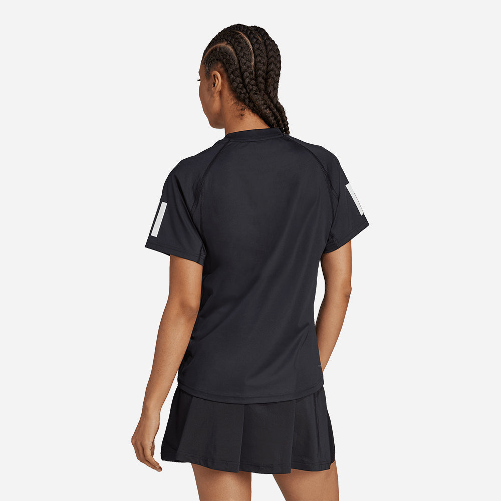 Áo Thun Nữ Adidas Club 3-Stripes Tennis Climacool - Đen - Supersports Vietnam