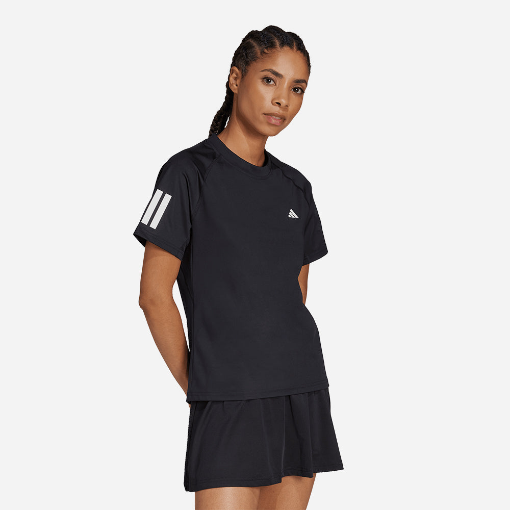 Áo Thun Nữ Adidas Club 3-Stripes Tennis Climacool - Đen - Supersports Vietnam