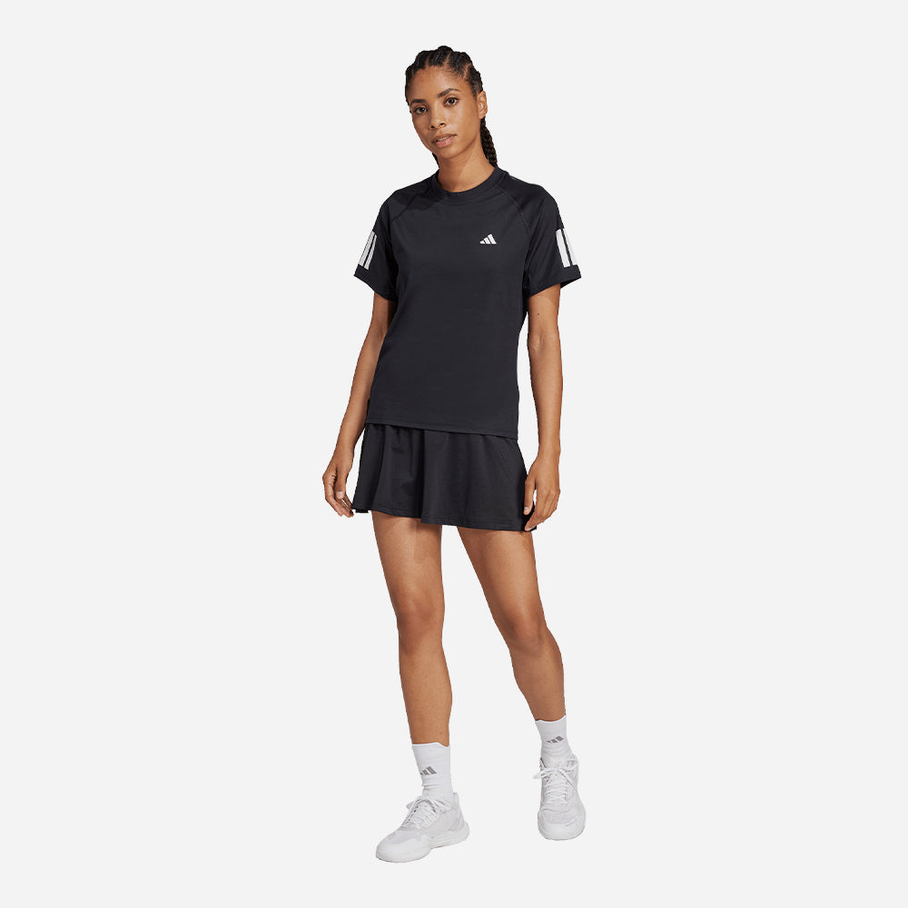 Áo Thun Nữ Adidas Club 3-Stripes Tennis Climacool - Đen - Supersports Vietnam