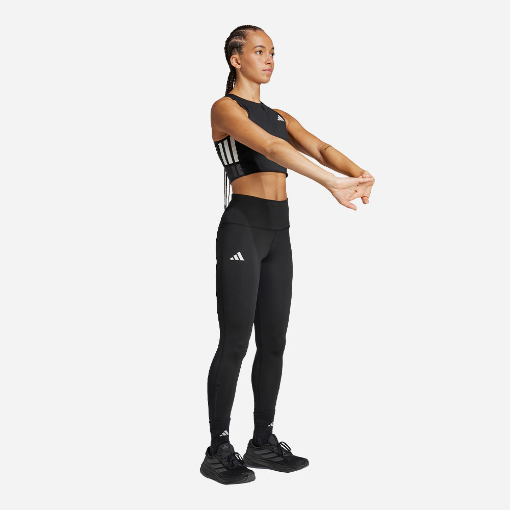 Áo Crop Top Nữ Adidas Adizero - Đen - Supersports Vietnam