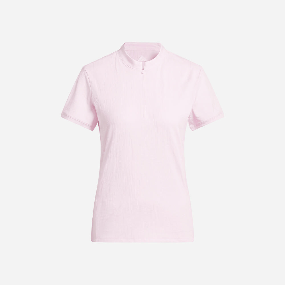 Áo Polo Golf Nữ Adidas Go-To Jacquard Hồng1