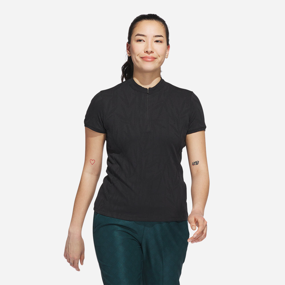 Áo Polo Golf Nữ Adidas Go-To Jacquard - Đen - Supersports Vietnam