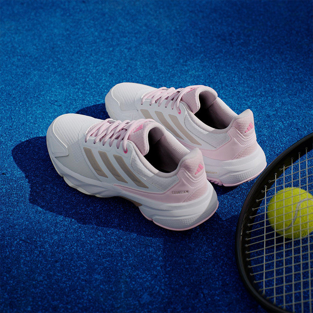 Giày Tennis Nữ Adidas Courtjam Control 3 - Trắng - Supersports Vietnam