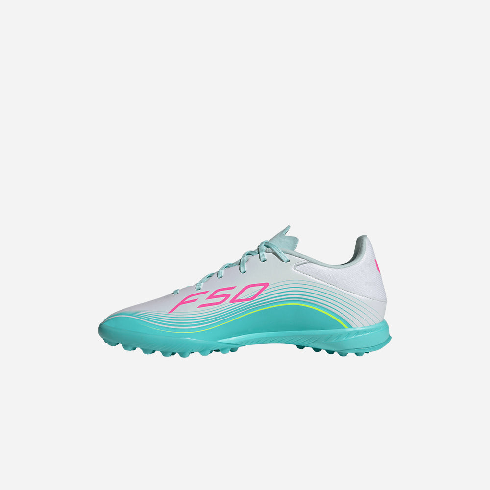 Giày Đá Bóng Sân Cỏ Nhân Tạo Trẻ Em Adidas F50 Messi League - Xanh Mint - Supersports Vietnam