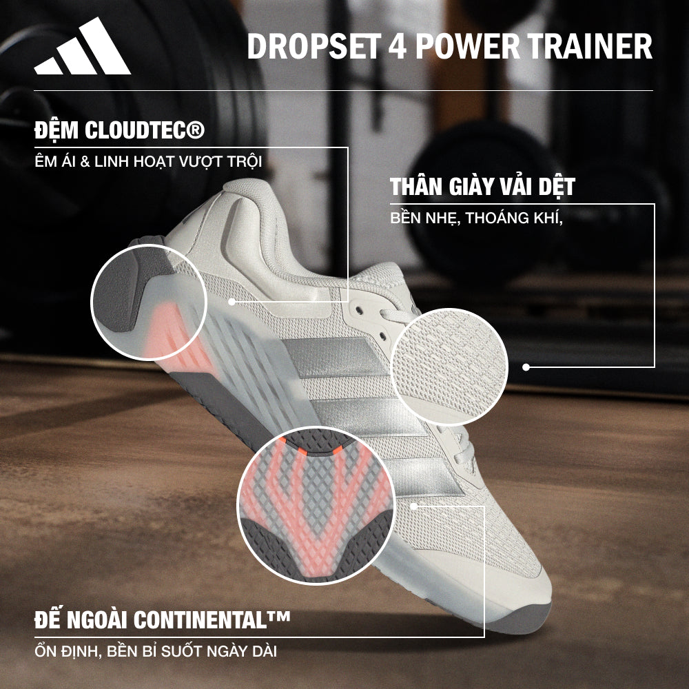 Giày Luyện Tập Nam Adidas Dropset 4 Power - Xám - Supersports Vietnam