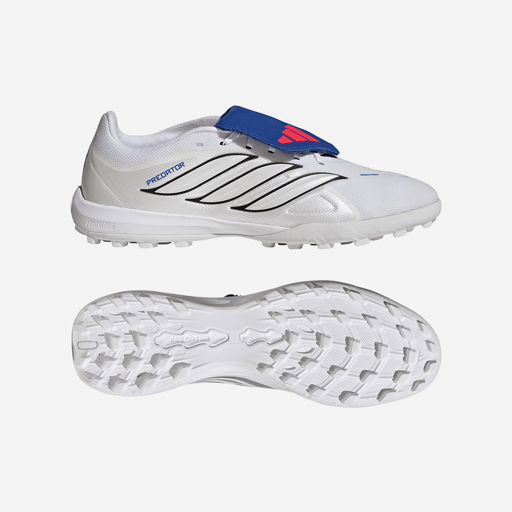 Men's Adidas Predator League Fold-Over Tongue Turf Football Boots - White