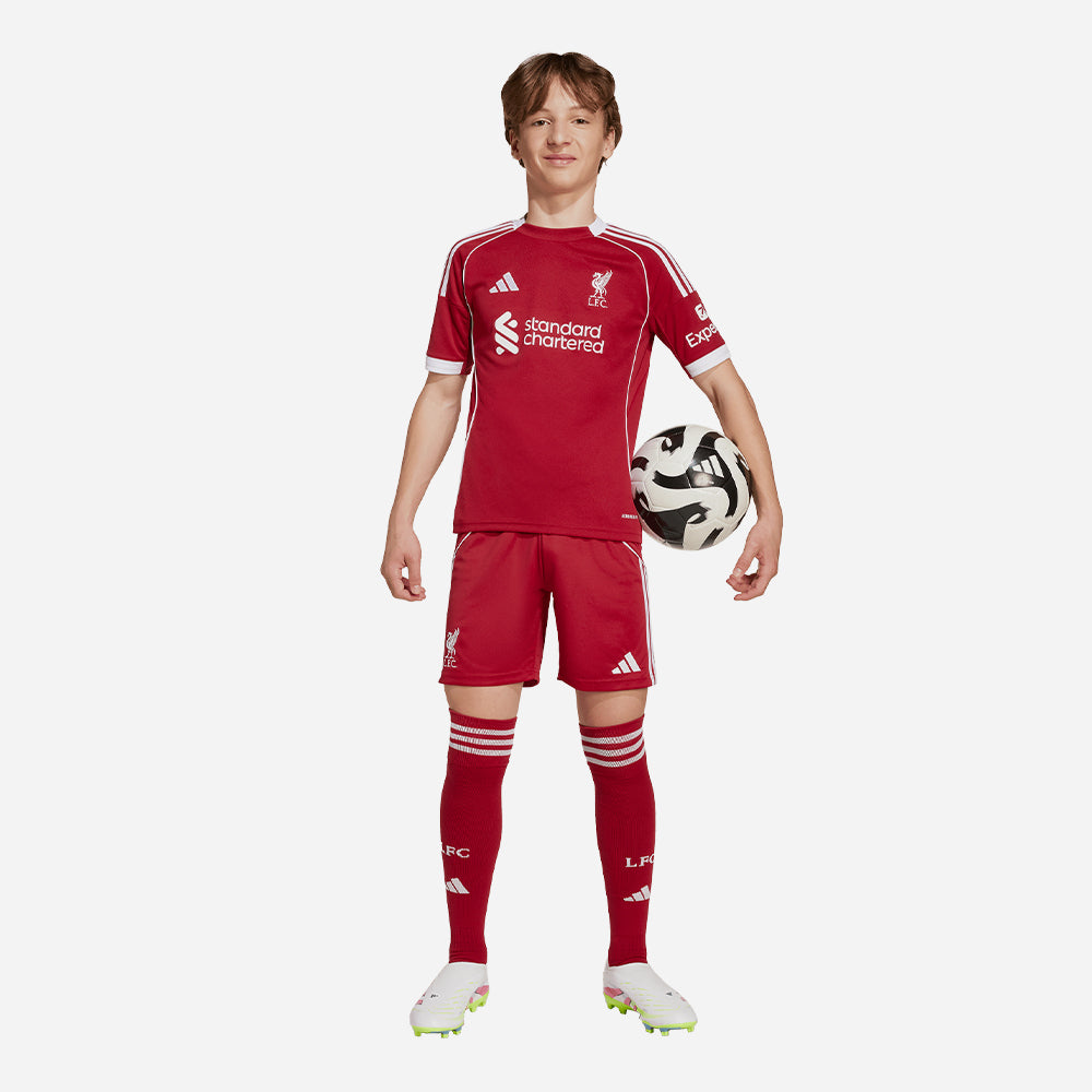 Áo Đá Bóng Trẻ Em Adidas Liverpool Sân Nhà 25/26 - Đỏ - Supersports Vietnam