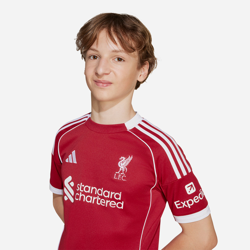Áo Đá Bóng Trẻ Em Adidas Liverpool Sân Nhà 25/26 - Đỏ - Supersports Vietnam