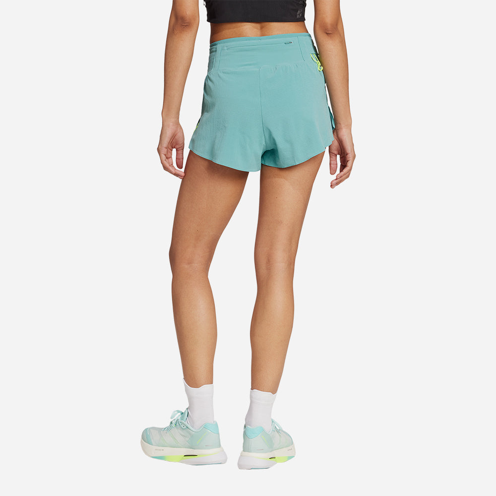 Quần Ngắn Thể Thao Nữ Adidas Adizero Gel - Xanh Mint - Supersports Vietnam