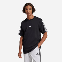 Áo Thun Nam Adidas Essentials 3-Stripes Single Jersey - Đen - Supersports Vietnam