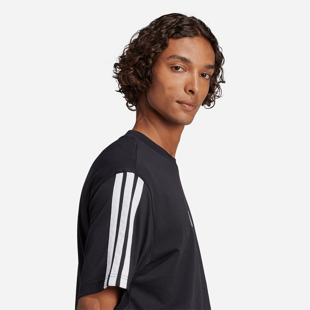 Áo Thun Nam Adidas Essentials 3-Stripes Single Jersey - Đen - Supersports Vietnam