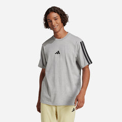 Áo Thun Nam Adidas Essentials 3-Stripes Single Jersey - Xám - Supersports Vietnam