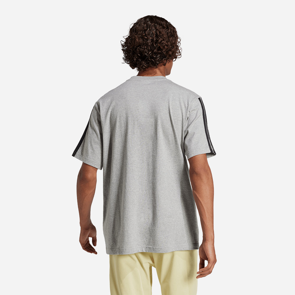 Áo Thun Nam Adidas Essentials 3-Stripes Single Jersey - Xám - Supersports Vietnam