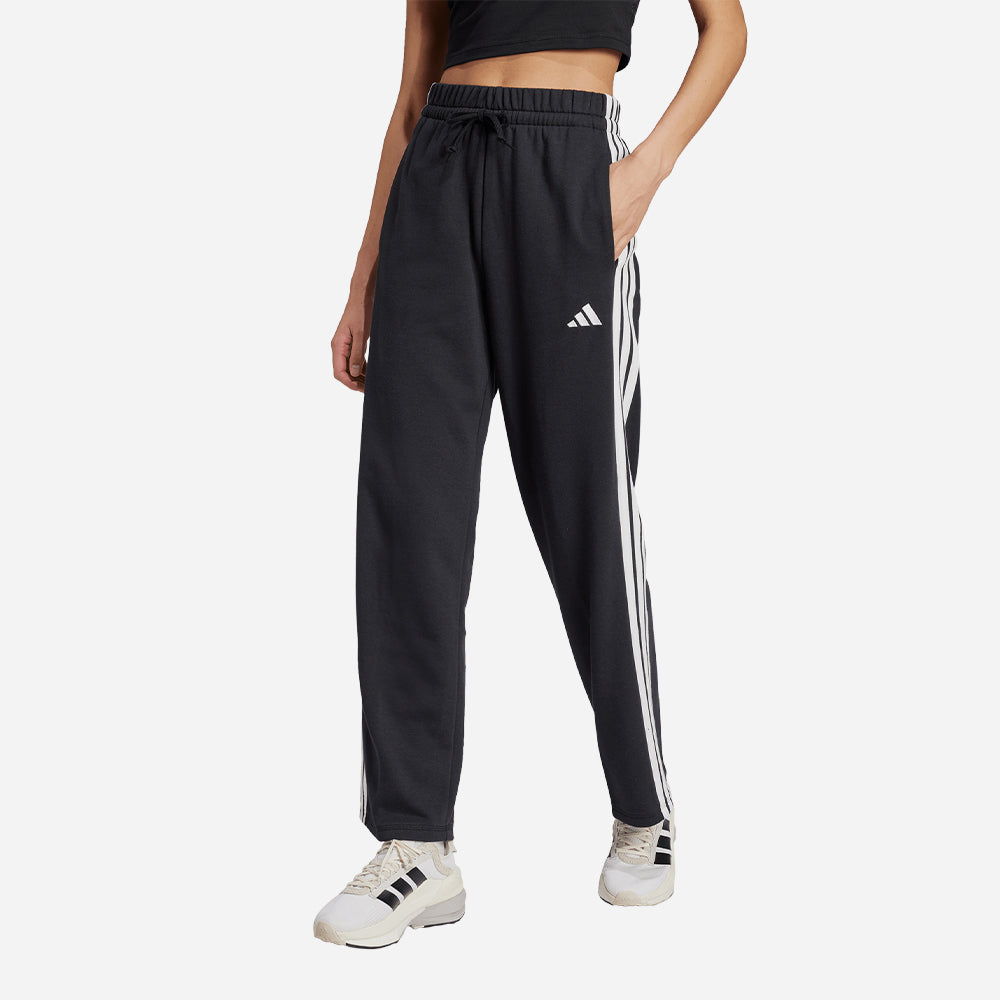 Quần Dài Thể Thao Nữ Adidas Kit 3-Stripes Regular Cuffed - Đen - Supersports Vietnam