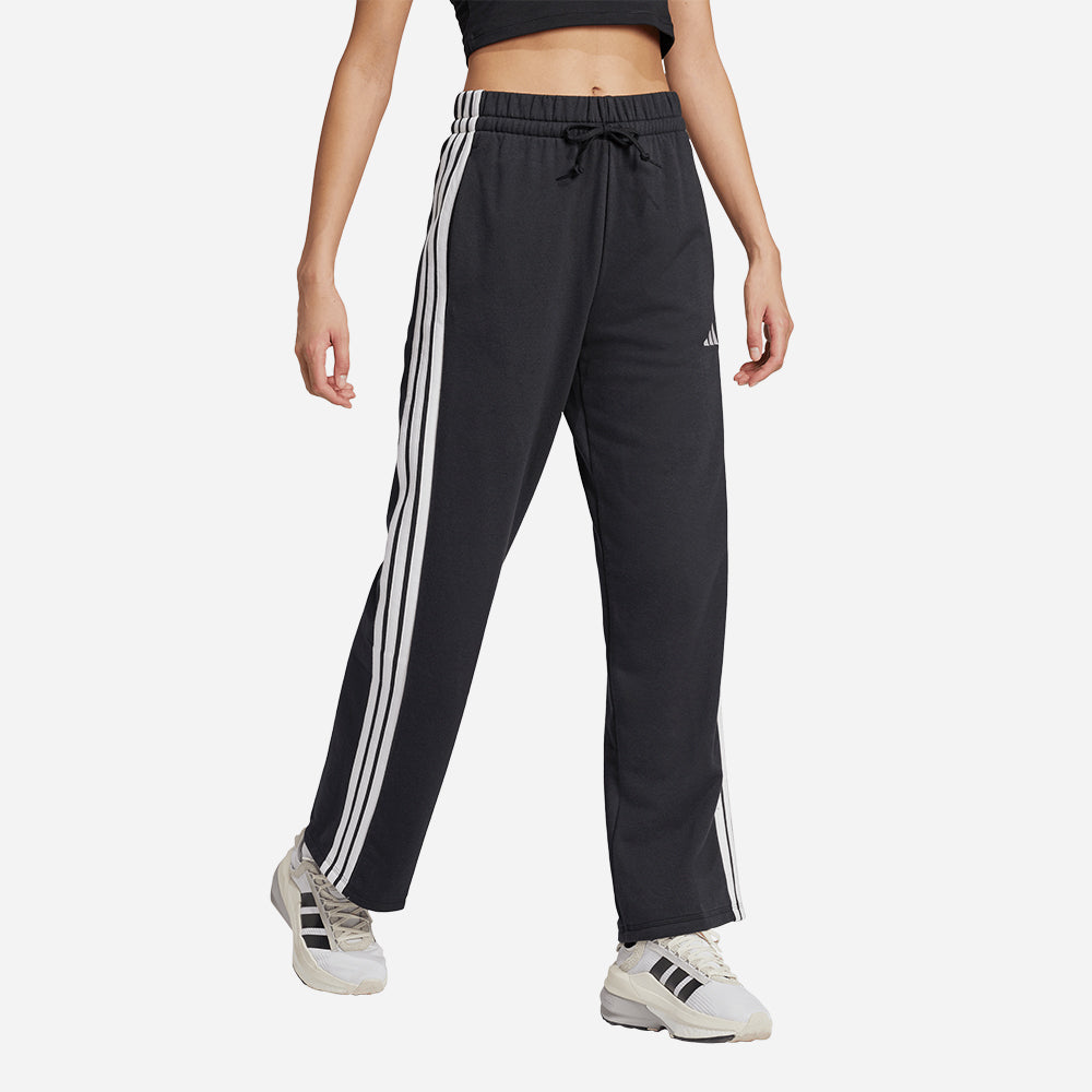 Quần Dài Thể Thao Nữ Adidas Kit 3-Stripes Regular Cuffed - Đen - Supersports Vietnam