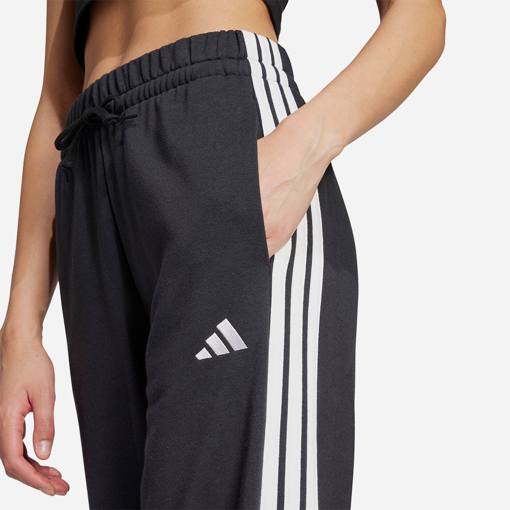 Quần Dài Thể Thao Nữ Adidas Kit 3-Stripes Regular Cuffed - Đen - Supersports Vietnam
