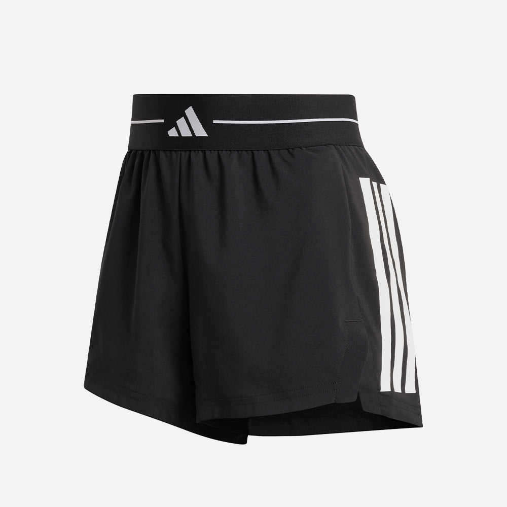 Quần Ngắn Thể Thao Nữ Adidas Hyperglam 3-Stripes Woven - Đen - Supersports Vietnam
